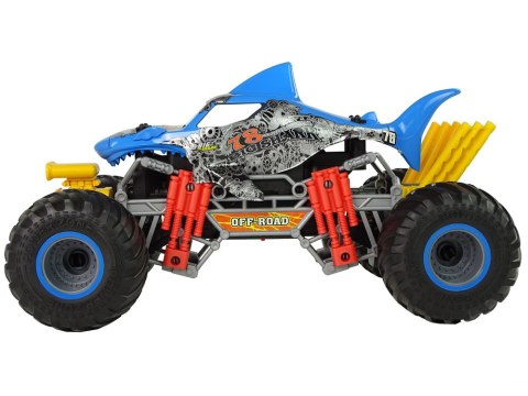 LEAN Toys Auto Terenowe Rekin Zdalnie Sterowany 1:10 2.4G Niebieski 15 km/h Para Wodna LEAN Toys Auto Terenowe Rekin Zdalnie Sterowany 1:10 2.4G Niebieski 15 km/h Para Wodna