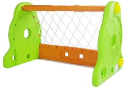 LEAN Toys Bramka Piłkarska Dla Dzieci Zielono Pomarańczowa