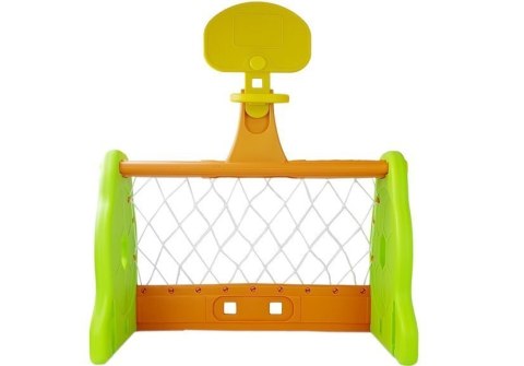 LEAN Toys Bramka Piłkarska Koszykówka 2w1 Dla Dzieci Zielono Pomarańczowa LEAN Toys Bramka Piłkarska Koszykówka 2w1 Dla Dzieci Zielono Pomarańczowa
