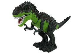 LEAN Toys Dinozaur Na Baterie Składa Jaja Zieje Ogniem Para Wodna Zielony