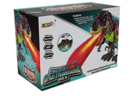 LEAN Toys Dinozaur Na Baterie Składa Jaja Zieje Ogniem Para Wodna Zielony LEAN Toys Dinozaur Na Baterie Składa Jaja Zieje Ogniem Para Wodna Zielony