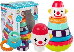 LEAN Toys Edukacyjna Piramidka Wańka Wstańka Klaun Wzory Kolory Dźwięk