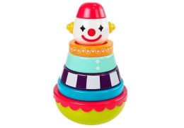 LEAN Toys Edukacyjna Piramidka Wańka Wstańka Klaun Wzory Kolory Dźwięk