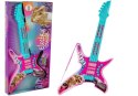 LEAN Toys Gitara Elektryczna ze Światłami i Dźwiękami Różowa 62 cm