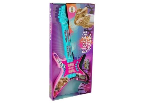 LEAN Toys Gitara Elektryczna ze Światłami i Dźwiękami Różowa 62 cm LEAN Toys Gitara Elektryczna ze Światłami i Dźwiękami Różowa 62 cm