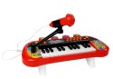 LEAN Toys Keyboard Pianinko 24 Klawisze USB Mikrofon Czerwony