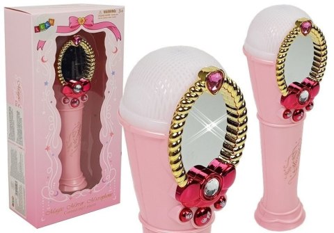 LEAN Toys Magiczne Lustro Z Mikrofonem Różowy USB Światła LEAN Toys Magiczne Lustro Z Mikrofonem Różowy USB Światła