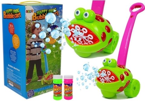 LEAN Toys Maszynka Do Baniek Mydlanych Żaba z Różową Rączka Muzyka Światła LEAN Toys Maszynka Do Baniek Mydlanych Żaba z Różową Rączka Muzyka Światła