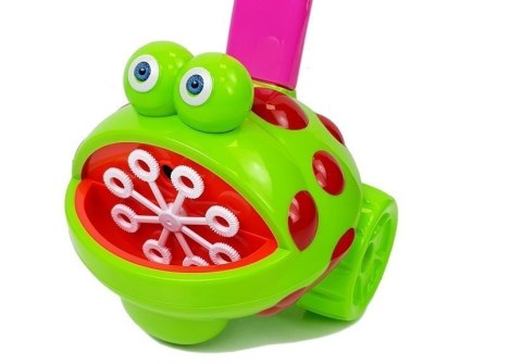 LEAN Toys Maszynka Do Baniek Mydlanych Żaba z Różową Rączka Muzyka Światła LEAN Toys Maszynka Do Baniek Mydlanych Żaba z Różową Rączka Muzyka Światła