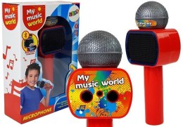 LEAN Toys Mikrofon Dziecięcy Bezprzewodowy Karaoke Głośnik Bluetooth Czerwony