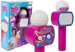 LEAN Toys Mikrofon Dziecięcy Bezprzewodowy Karaoke Głośnik Bluetooth Różowy