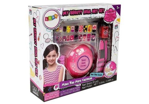LEAN Toys Zestaw Do Robienia Paznokci Lakier Suszarka Naklejki Różne Wzory LEAN Toys Zestaw Do Robienia Paznokci Lakier Suszarka Naklejki Różne Wzory