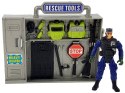 LEAN Toys Zestaw Policyjny Helikopter Auto Policja Łódź Dźwięk Broń