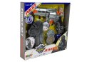 LEAN Toys Zestaw Policyjny Rewolwer 20cm Odznaka Kabura Gwizdek Dźwięk Efekty Świetlne