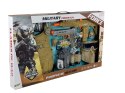 LEAN Toys Zestaw Wojskowy Broń Maska Lornetka Kamizelka Kompas