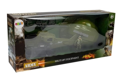 LEAN Toys Zestaw Wojskowy Helikopter Hełm Żołnierz LEAN Toys Zestaw Wojskowy Helikopter Hełm Żołnierz
