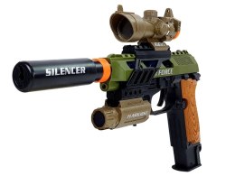LEAN Toys Zestaw Wojskowy Pistolet Karabin Nóż Medal Celownik Dźwięk
