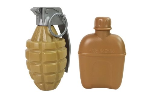 LEAN Toys Zestaw Wojskowy Pistolety Broń z Maską Hełmem Granat Dźwięk LEAN Toys Zestaw Wojskowy Pistolety Broń z Maską Hełmem Granat Dźwięk