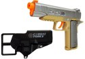 LEAN Toys Zestaw Wojskowy z Akcesoriami Pistolet Nóż Lornetka Słuchawki Gwizdek Krótkofalówka Jasnozielony