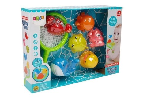 LEAN Toys Zestaw do Kąpieli Zwierzątka Wodne Siatka Delfin Krab LEAN Toys Zestaw do Kąpieli Zwierzątka Wodne Siatka Delfin Krab
