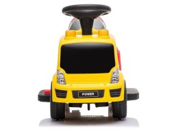LEAN CARS Pojazd Jeździk Betoniarka Dźwięki Podpórka Na Akumulator Żółta