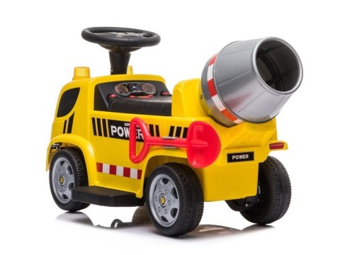 LEAN CARS Pojazd Jeździk Betoniarka Dźwięki Podpórka Na Akumulator Żółta LEAN CARS Pojazd Jeździk Betoniarka Dźwięki Podpórka Na Akumulator Żółta