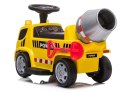 LEAN CARS Pojazd Jeździk Betoniarka Dźwięki Podpórka Na Akumulator Żółta