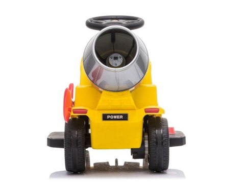 LEAN CARS Pojazd Jeździk Betoniarka Dźwięki Podpórka Na Akumulator Żółta LEAN CARS Pojazd Jeździk Betoniarka Dźwięki Podpórka Na Akumulator Żółta