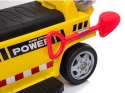 LEAN CARS Pojazd Jeździk Betoniarka Dźwięki Podpórka Na Akumulator Żółta