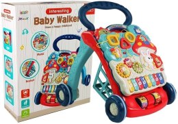 LEAN Toys Chodzik Pchacz Zwierzątka Liczby Figury Pianinko Dźwięk