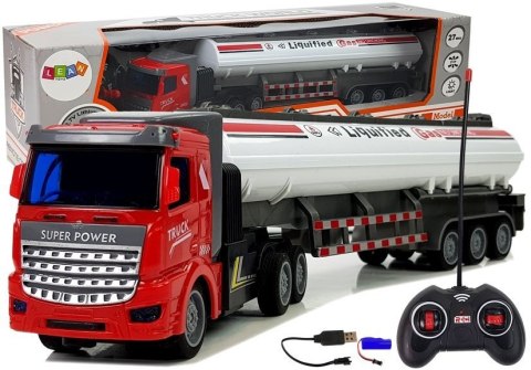 LEAN Toys Ciężarówka Cysterna Gaz Zdalnie Sterowana 1:48 Biała LEAN Toys Ciężarówka Cysterna Gaz Zdalnie Sterowana 1:48 Biała