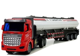 LEAN Toys Ciężarówka Cysterna Gaz Zdalnie Sterowana 1:48 Biała