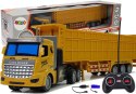 LEAN Toys Ciężarówka Z Dużą Przyczepą Zdalnie Sterowana 27 Mhz 1:48 Żółta