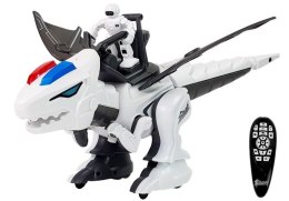 LEAN Toys Dinozaur Tyranozaur Robot Interaktywny Zdalnie Sterowany K18 Programowanie Biały