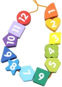 LEAN Toys Drewniany Edukacyjny Zegar Sorter Nauka Cyfry Kształty Kolory