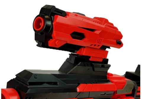 LEAN Toys Duży Pistolet Karabin Na Piankowe Naboje 40 Sztuk Czerwono- Czarny Celownik LEAN Toys Duży Pistolet Karabin Na Piankowe Naboje 40 Sztuk Czerwono- Czarny Celownik