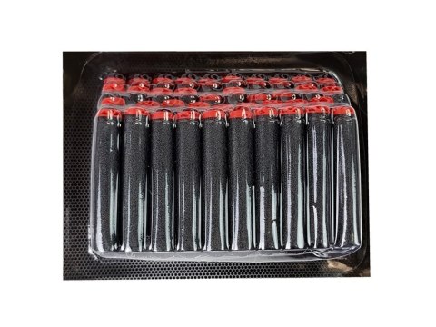 LEAN Toys Duży Pistolet Karabin Na Piankowe Naboje 40 Sztuk Czerwono- Czarny Celownik LEAN Toys Duży Pistolet Karabin Na Piankowe Naboje 40 Sztuk Czerwono- Czarny Celownik