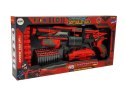 LEAN Toys Duży Pistolet Karabin Na Piankowe Naboje 40 Sztuk Czerwono- Czarny Celownik