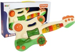 LEAN Toys Interaktywna Gitara Pianinko Dla Dzieci Dźwięk Światło Zielona