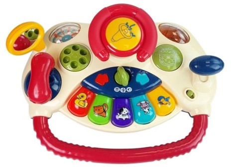 LEAN Toys Interaktywna Kierownica dla dzieci Pianinko Odgłosy Zwierząt Telefon LEAN Toys Interaktywna Kierownica dla dzieci Pianinko Odgłosy Zwierząt Telefon