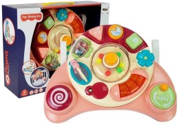 LEAN Toys Interaktywny Panel Zabawka dla Niemowląt Muzyka Odgłosy Zwierząt Różowa