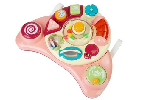 LEAN Toys Interaktywny Panel Zabawka dla Niemowląt Muzyka Odgłosy Zwierząt Różowa LEAN Toys Interaktywny Panel Zabawka dla Niemowląt Muzyka Odgłosy Zwierząt Różowa