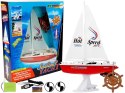 LEAN Toys Łódź Żaglówka Zdalnie Sterowana 50 cm Pilot Ster 27 Mhz 15 km/h Czerwona