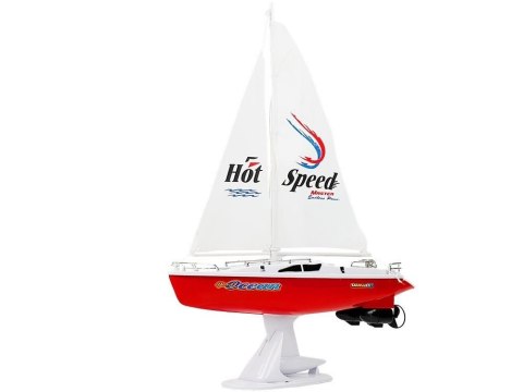 LEAN Toys Łódź Żaglówka Zdalnie Sterowana 50 cm Pilot Ster 27 Mhz 15 km/h Czerwona LEAN Toys Łódź Żaglówka Zdalnie Sterowana 50 cm Pilot Ster 27 Mhz 15 km/h Czerwona