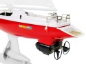 LEAN Toys Łódź Żaglówka Zdalnie Sterowana 50 cm Pilot Ster 27 Mhz 15 km/h Czerwona