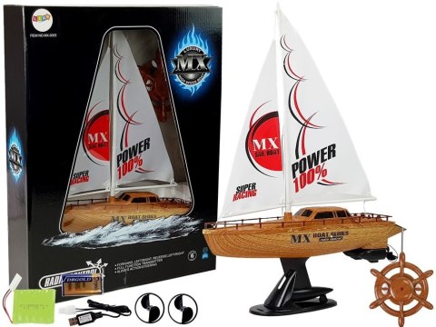 LEAN Toys Łódź Żaglówka Zdalnie Sterowana 50 cm Wysokości Pilot Ster 27 Mhz 15 km/h LEAN Toys Łódź Żaglówka Zdalnie Sterowana 50 cm Wysokości Pilot Ster 27 Mhz 15 km/h
