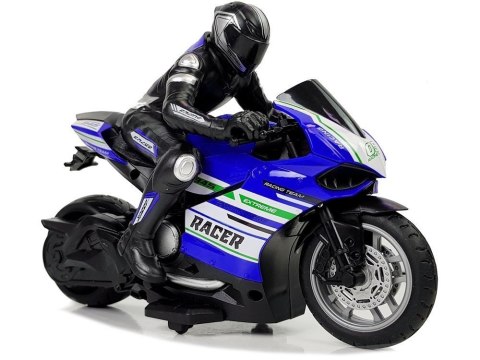 LEAN Toys Motor Sportowy Ścigacz Zdalnie Sterowany 2.4G Zasięg 35 m Niebieski LEAN Toys Motor Sportowy Ścigacz Zdalnie Sterowany 2.4G Zasięg 35 m Niebieski
