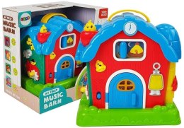 LEAN Toys Muzyczna Stodoła Zwierzęta Gospodarstwo Dźwięki Muzyka Czerwona