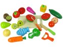 LEAN Toys Owoce Warzywa Drewniane w Skrzyni Na Magnes Kuchnia