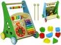 LEAN Toys Pchacz Drewniany Sorter Kolorowy Figury Geometryczne Cymbałki Koraliki